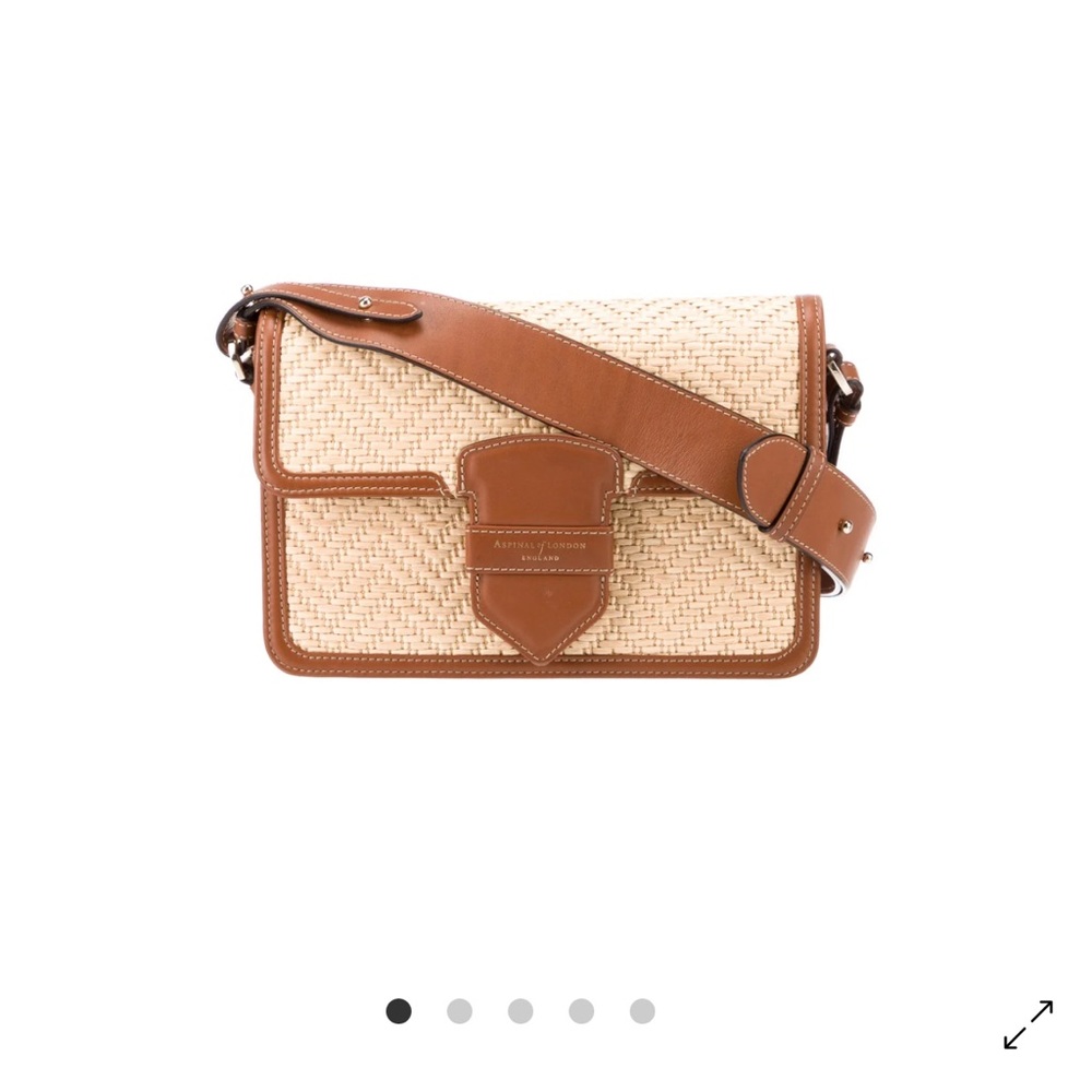 Aspinal of London Crossbody Raffia Bag